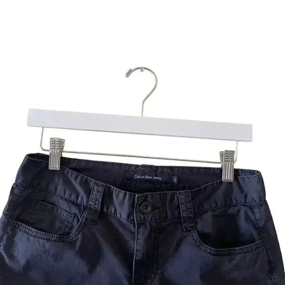 Calvin Klein Jeans Short Bermuda Shorts Rolling Cuffs Pockets Cotton SZ 2 # 1368 - Picture 2 of 10